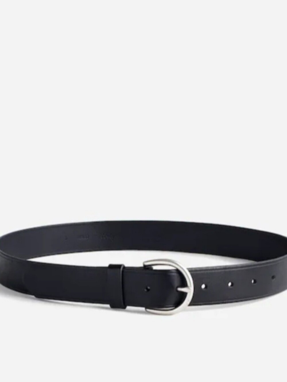 Madewell Black Leather Belt with Silver Buckle - Picture 2 of 10